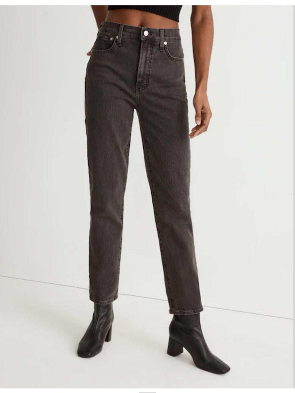 Madewell perfect vintage Jean in faded black wash 24p
